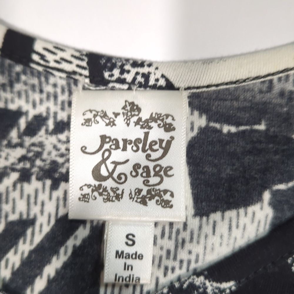 Parsley & Sage Top Womens Small Black and White Art Print - Picture 5 of 8